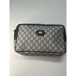 Women's Gucci Plus Cosmetic Bag One Size Blue Beige